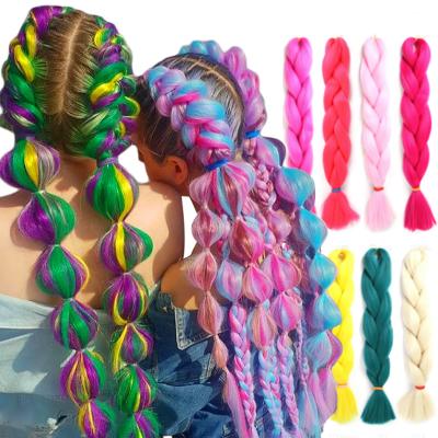 China High quality with factory wholesale price Xpression synthetic elephant braids synthetic hair crochet braid synthetic fiber hair bulk crochet hair braiding extension for sale