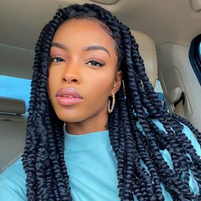 China High quality with factory wholesale price hot selling passion twist hair extension,African fashion synthetic curly braid hair,water wave crochet braids for passion twist for sale