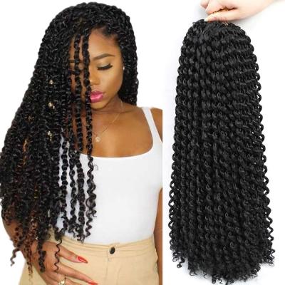 China High quality with factory wholesale price 18inch passion twist hair water wave crochet braids for pre twisted passion twists hair extensions for sale