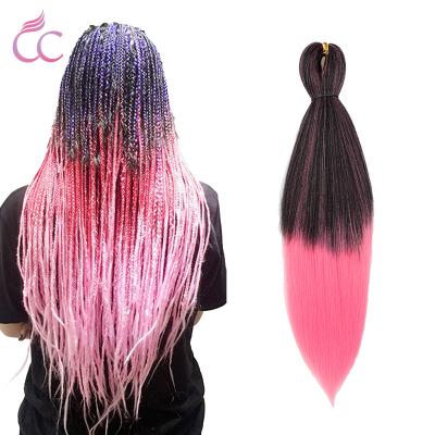 China High Quality With Factory Wholesale Price Bulk Ez Braids Pre Stretched Braiding Hair Synthetic Yaki Ombre Braids Crochet Hair Yaki Texture for sale