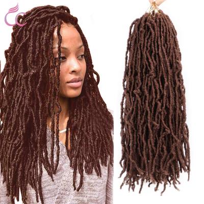 China High Quality With Factory Wholesale Price Wavy Synthetic NU Locs Hair Extensions Pre Looped Locs Gypsy Goddess Faux Locs Crochet Hair for sale