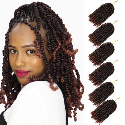 China High Quality With Factory Wholesale Price Synthetic Spring Curly Twist Hair Extensions Bounce Nubian Twist Crochet Hair Ombre Braids for sale