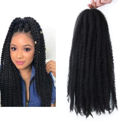 China High Quality With Marley Factory Wholesale Price 18 Inch Ombre Curly Twist Afro Fluffy Hair Braids Synthetic Crochet Hair Hair Extensions For Braids for sale