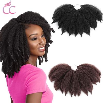 China High Quality With Factory Wholesale Price Afro Curly Braids Twist Marley Hair Crochet Extensions Synthetic Braiding Fiber 8inch 14roots/pc High Temperature Soft for sale