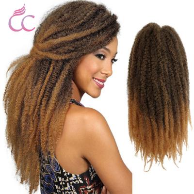 China High Quality With 18 Inch Factory Wholesale Price Afro Twist Marley Fluffy Curly Hair Synthetic Hair Extensions Braid Marley Braid Hair for sale