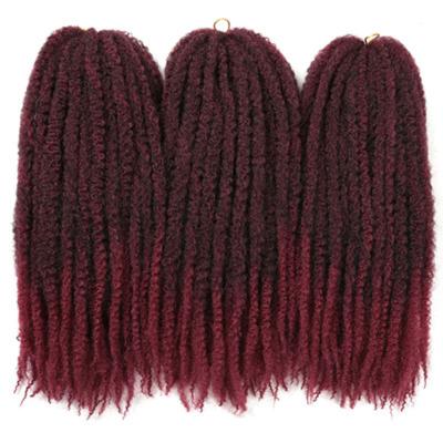 China High Quality With Factory Wholesale Price Soft Curly Afro Twists Synthetic Hair Braids Crochet Synthetic Braid Hair Extensions Marley Braid for sale