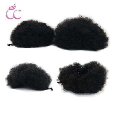 China High Quality With Drawstring Curly Ponytail Wig Bun Factory Wholesale Price Afro Curly Chignon Hair Blow Bun For Black Women for sale