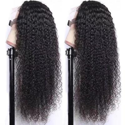 China Wholesale 30Inch Brazilian Water Wave 100% Virgin Hair Water Wave Long HD Lace Frontal Curly Wig Water Wave Hair Wig for sale