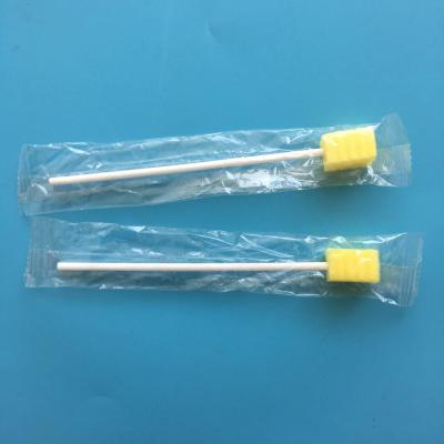 China Care Patients Medical Use Dental Sponge Sterile Packing Oral Swab Stick Care for sale