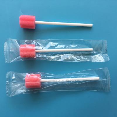 China Care Patients Surgical Sponge Brush Care Foam Swab Sponge Oral Cleaning Medical Stick for sale