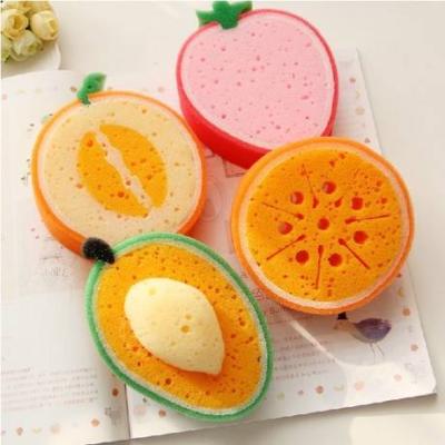 China Body Bath Premium Fruit Shaped Sponge For Babies Delicate Foam Material for sale