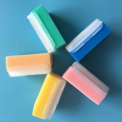 China Body Factory Price Baby Cleaning Bath Scrub Sponge Brush White Green Yellow Orange Pink Blue Good Sale for sale