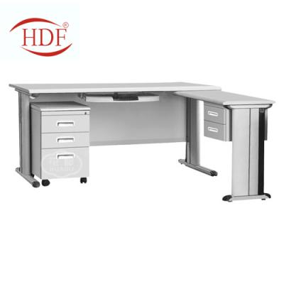 China Other factory direct cheap metal computer L shaped executive desk with drawers for sale