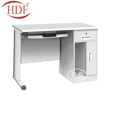 China Office Furniture Manufacturer Modern Design Steel Frame Computer Desk Metal Desk Rotating Wooden Desk Table for sale