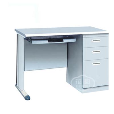 China Top selling commercial rotation furniture knocked down computer desk table steel office table with 3 drawers for sale