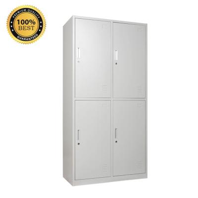 China Luoyang Huadu Communal High Quality Modern Furniture Equipment Aluminum Handle 4 Doors Locker Cabinet for sale