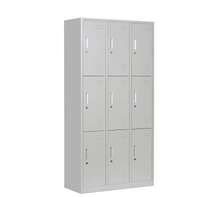 China Luoyang Huadu Nine Doors Communal Vertical Company School Gymnasium Multi Purpose Changing Locker for sale