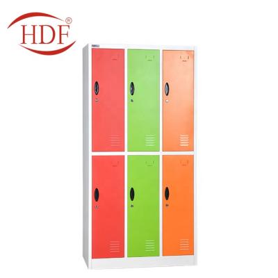 China Communal Facilities New Design Qualified Fast Delivery Waterproof School Gym 6 Door Locker Factory China for sale