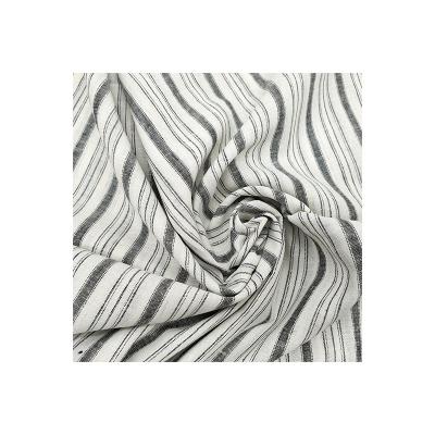 China Factory direct sale durable linen rayon water resistant yarn-dyed striped fabric for sale