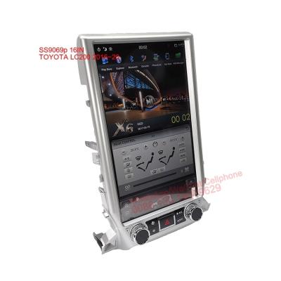 China vertical car dvd android multimedia car steering wheel control car screen audio player for Toyota LC200 2016-2020 for sale