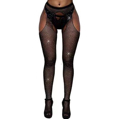 China Chinlon / Black Nylon Hot Sexy Fishnet Breathable Tear Seductive Summer Night Lace Up Sexy Stockings for sale