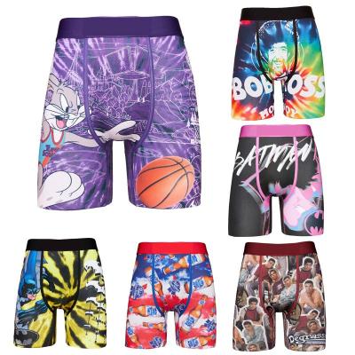 China American Popular Running Antibacterial Printed Triathlon Quick Dry Men's Basketball Workout Sports Underwear for sale