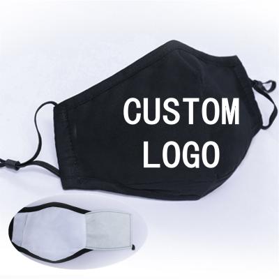 China Sublimation Washable Breathable Customized Party Printed Black Dustproof Cotton Party Maske Fashion Designers Reusable Facemask With Customized Logo for sale