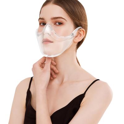 China Fashionable Transparent Dull Reusable Clarity Dust Anti Fog Washable Face Masks Fully Clear Smart Cover Say Shield Plastic Mouth Face Mask for sale