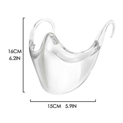 China Fashionable Plastic Party Mask Custom Clear Color Plastic Adult Face Mask And Children Face Mask Shield Clear Protect Visible Lip for sale