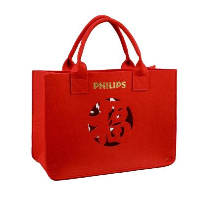 China Aesthetically Felt Pleasant Gift Grow Wine Shopping Bag Felt Felt Bag Gift Felt Bag for sale