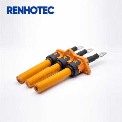 China RPT 125A 3 Pin Straight High Voltage EV Power Car Over Hole Connector For Electrical Cables for sale