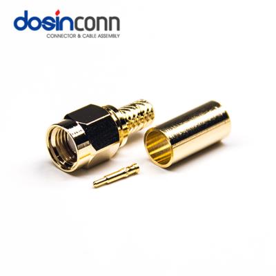 China LMR400 RP-SMA RF Male RF Coaxial Connector Cable Crimp for sale