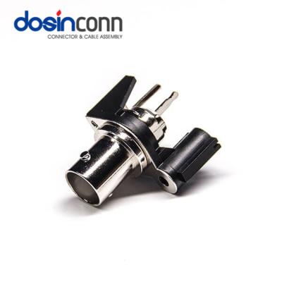 China Through Hole Straight RF Coaxial BNC Jack Through Hole Solder Connector Mounts For PCB for sale