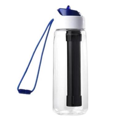 China Sale Outdoor Whole Bottle Water Purifier Outdoor Filter Bottle Rinsing Time 1000L Portable Water Purifier Bottle for sale