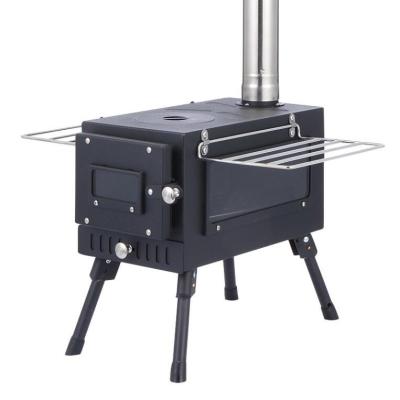 China Folding Outdoor Portable Outdoor Camping Stove Stainless Steel Carbon Steel Wood Stove Camping Stoves for sale