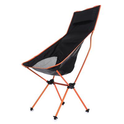 China large size 600D oxford fabric 2022 moon chair with pillow, folding camping chair for hiking and fishing portable outdoor chair for sale for sale