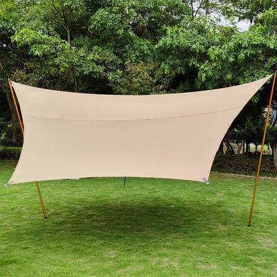 China Lightweight Waterpoof Outdoor Poly Cotton Canvas Tarpaulin Camping Tent Sun Shelter for sale