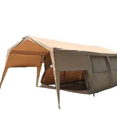 China Waterpoof Outdoor Cotton Hotel Tent Portable Camping Family Waterproof Canvas Tent for sale