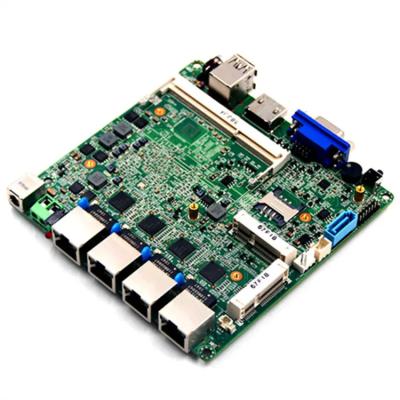 China Newest J1900 / J1800 12*12cm Nano Computer Mainboard VGA HD-MI 4 Lan DDR3 Firewall Server Motherboard For Nano PC for sale