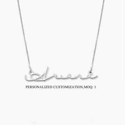 China Personalize Necklace 2023 925 Sterling Silver Custom Name Necklace 18k Gold Plated Personalized Name Necklace for sale