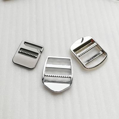 China Eco-Friendly Zinc Alloy Slider Buckles Ladder Lock Adjustable Metal Webbing Strap Release Buckles for sale