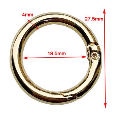 China Quick Connect Fashion 27.5 mm Universal Metal Clasp Metal Round O Ring Alloy Bag Accessories Clamp for sale