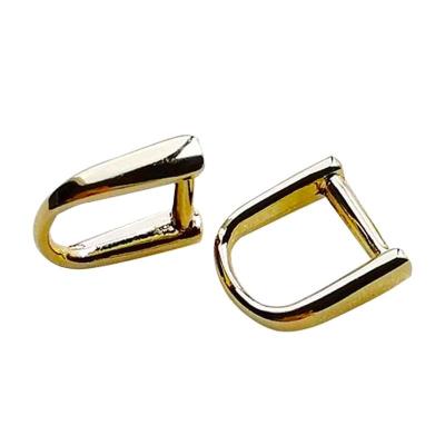 China Fashion Alloy Metal Material Buckle Bag Ring Accessories Eco-friendly Gold U Shape D Ring Screw Shackles for sale