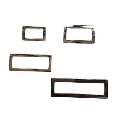 China Fashion Metal Bag Accessories Rectangle Metal Ring Buckles Buckle Webbing Belts for sale