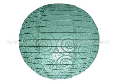 China Eyelet Lace Look  Round Paper Lanterns with lights For Party Decoration , Wedding for sale