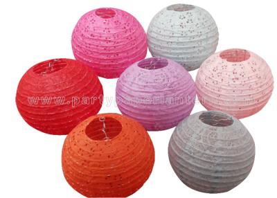 China Colorful Eyelet Home decorating paper lanterns for birthday party , celebration for sale