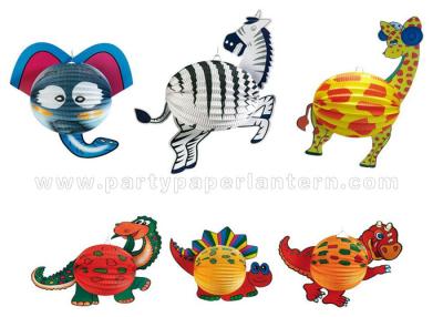 China Collapsible Animal Paper Lanterns , Aebra / Owl Paper Lanterns For Toys for sale