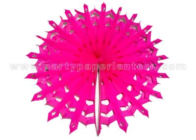 China Snowflake Round Hanging Paper Fans , Party Decoration Any Colors for sale