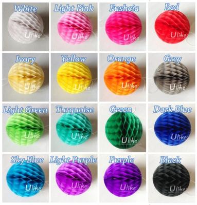 China Round Paper Honeycomb Balls Colorful for sale