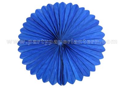 China Blue , Pink Hanging Paper  Fans / Tissue Paper Cardboard Artificial Style for sale